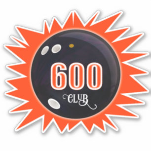 Bowling 600 Club, Bowling Ball with Red, Vinyl