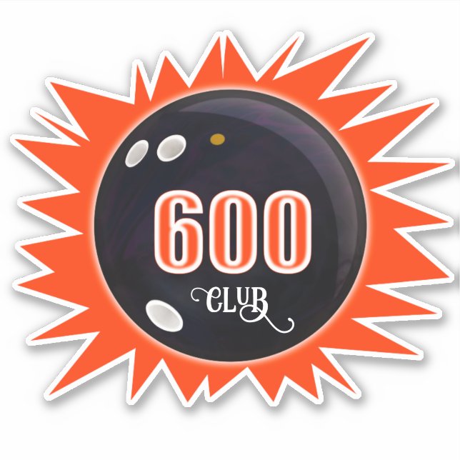 Bowling 600 Club, Bowling Ball with Red, Vinyl (Front)