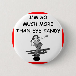 bowling 6 cm round badge