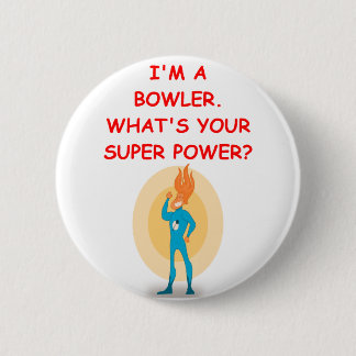 bowling 6 cm round badge