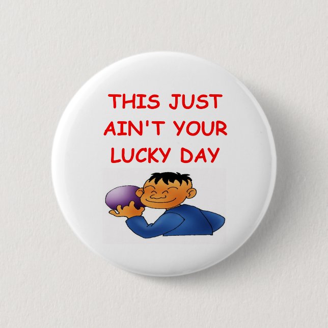 bowling 6 cm round badge (Front)