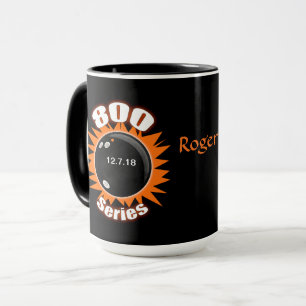 Bowling 800 High Series Orange and Black Mug