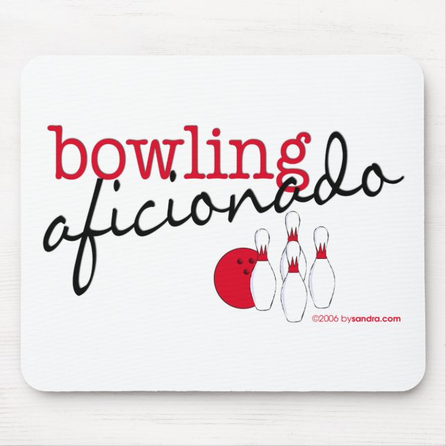 Bowling Aficionado Mouse Mat (Front)