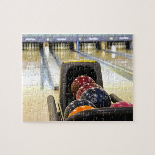 Bowling Alley and bowling balls Jigsaw Puzzle (Horizontal)