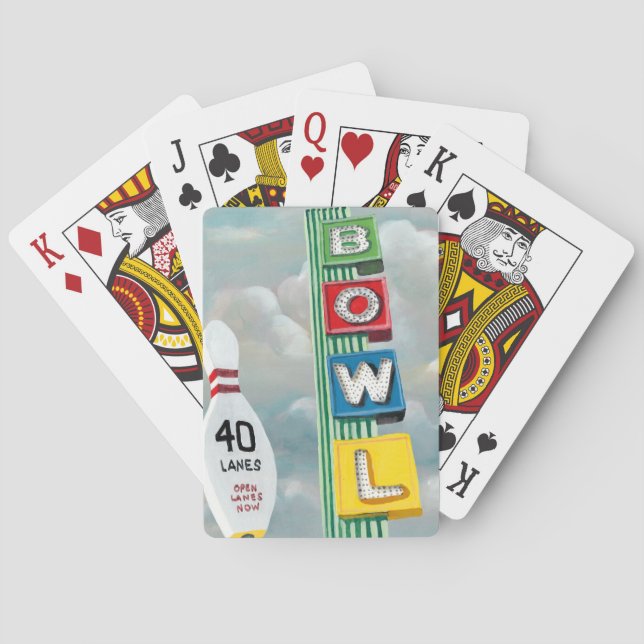 Bowling Alley Artwork Playing Cards (Back)