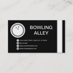 BOWLING ALLEY bubble Business Card