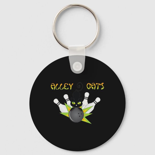 Bowling Alley Cats  Key Ring (Front)