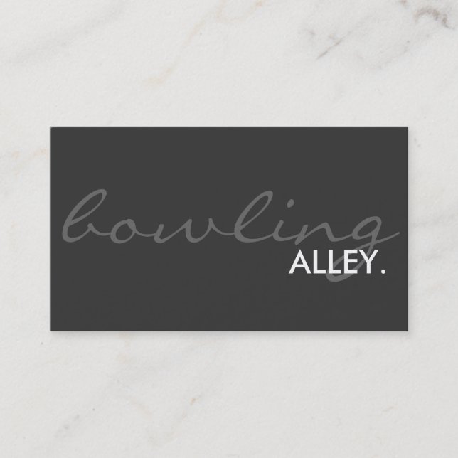bowling alley. (colour customisable) business card (Front)