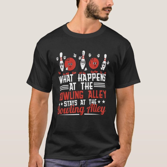 Bowling Alley Hobby Bowling Player T-Shirt (Front)