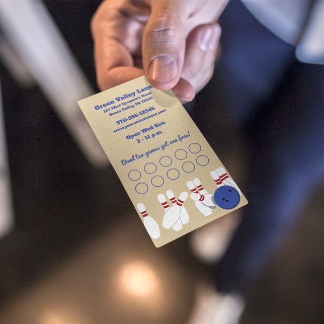 Bowling Alley Loyalty Punch Card (Creator Uploaded)