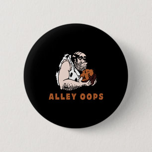 Bowling Alley Oops Caveman  6 Cm Round Badge