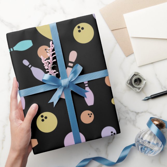 Bowling and Ball Pattern Wrapping Paper (Gifting)
