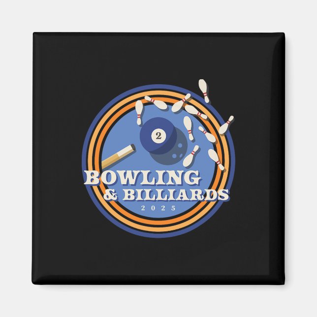 Bowling And Billiards - 2 Byll  Magnet (Front)