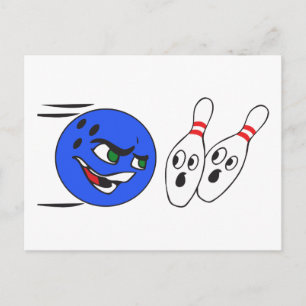 Bowling Ball After Pins Postcard