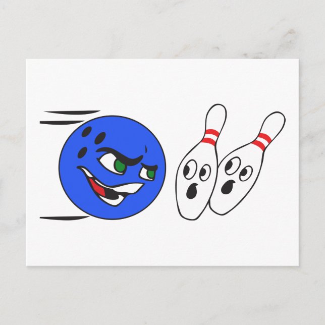 Bowling Ball After Pins Postcard (Front)