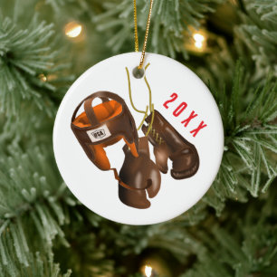 Bowling Ball and Pin Christmas Ceramic Tree Decoration