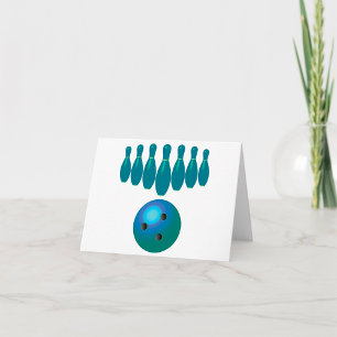Bowling Ball and Pins Fun Sports Card