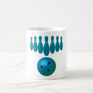 Bowling Ball and Pins Fun Sports Coffee Mug