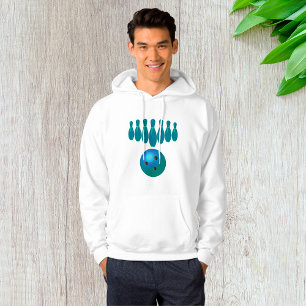 Bowling Ball and Pins Fun Sports Hoodie