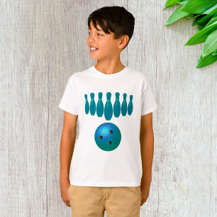 Bowling Ball and Pins Fun Sports T-Shirt