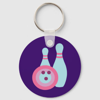 Bowling Ball and Pins Key Ring