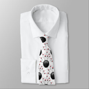 Bowling Ball and Pins Tie