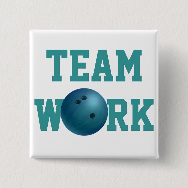 Bowling Ball Blue 15 Cm Square Badge (Front)
