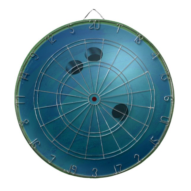 Bowling Ball Blue Dartboard (Front)