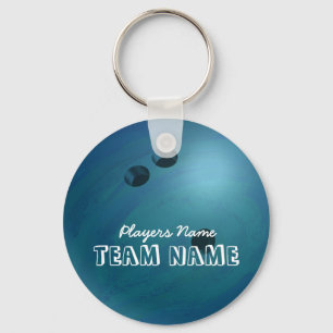Bowling Ball Blue Key Ring