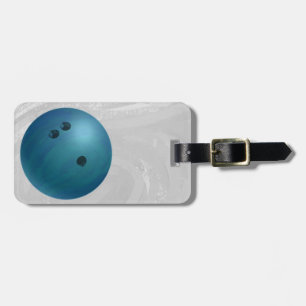 Bowling Ball Blue Luggage Tag