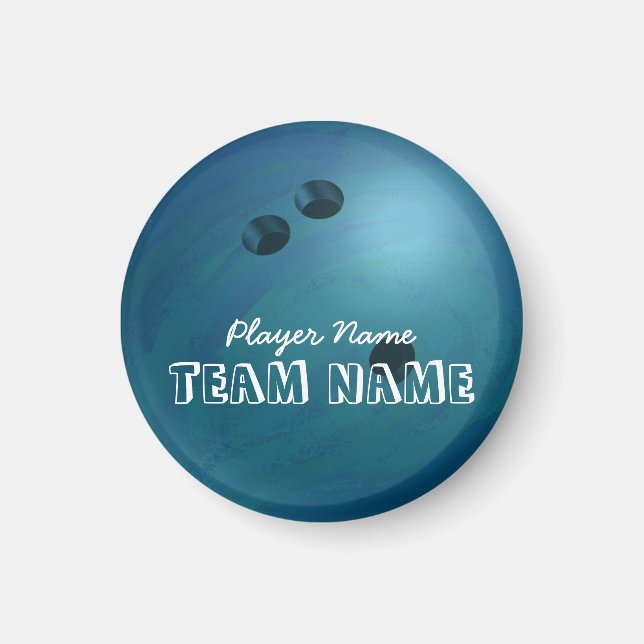 Bowling Ball Blue Magnet (Front)