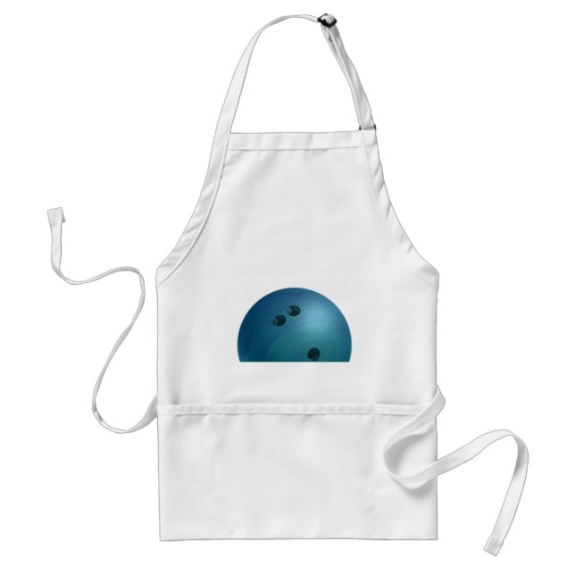 Bowling Ball Blue Standard Apron (Front)