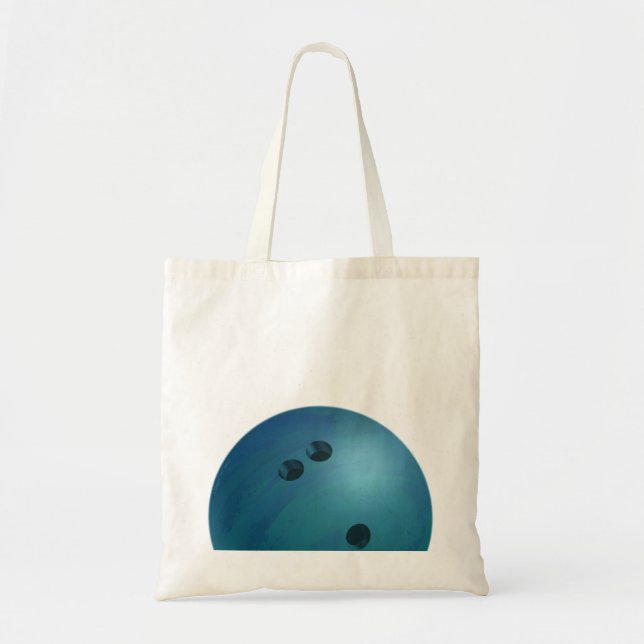 Bowling Ball Blue Tote Bag (Front)
