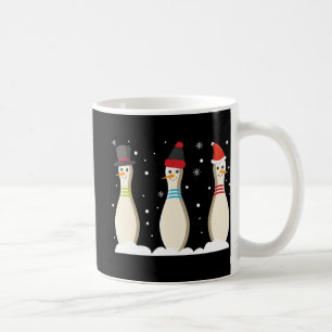 Bowling Ball Christmas Bowling Pins Santa Hat Gift Coffee Mug
