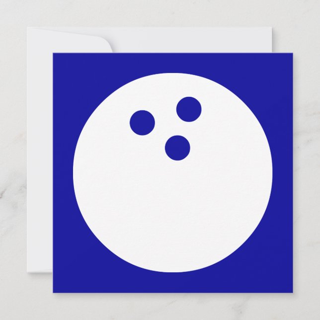 bowling ball : colour customisable invitation (Front)
