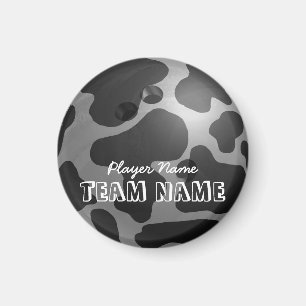 Bowling Ball Cow Grey Magnet
