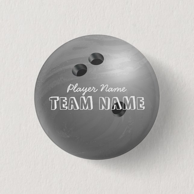 Bowling Ball Grey 3 Cm Round Badge (Front)