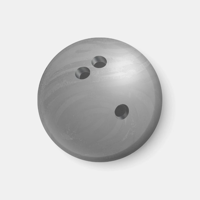 Bowling Ball Grey Magnet (Front)