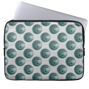 Bowling Ball Leopard Teal Laptop Sleeve