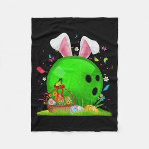 Bowling Ball Ns Bunny Ears Easter Day Boys Kid _1 Fleece Blanket