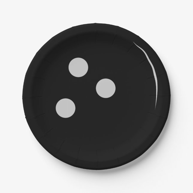 Bowling Ball Paper Plate (Front)
