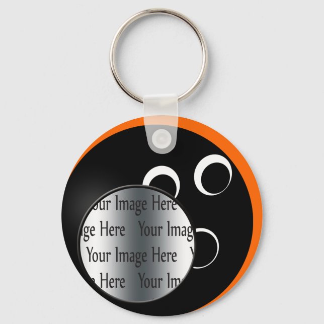 bowling ball photo key ring (Front)