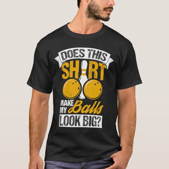 Bowling Ball Pin Bowler Strike Bowling Fanatic Bow T-Shirt (Front)