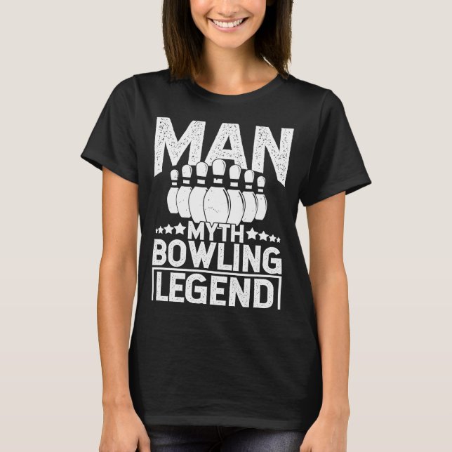 Bowling Ball Pin Bowler Strike Bowling Fanatic Bow T-Shirt (Front)