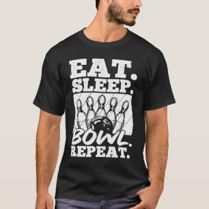 Bowling Ball Pin Bowler Strike Bowling Fanatic Bow T-Shirt