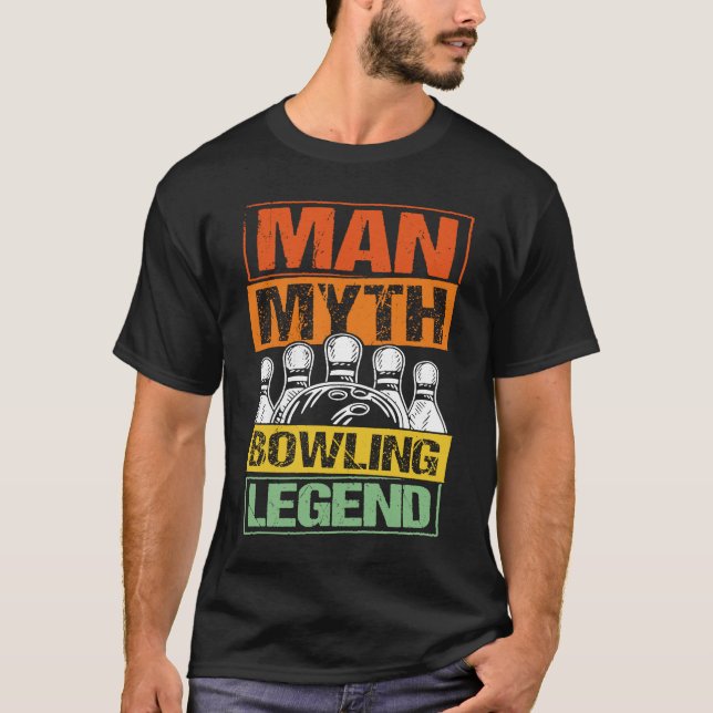 Bowling Ball Pin Bowler Strike Team Bowling Alley  T-Shirt (Front)