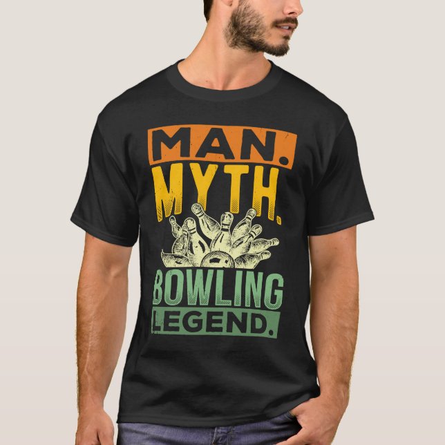 Bowling Ball Pin Bowler Strike Team Bowling Alley  T-Shirt (Front)