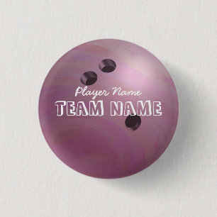 Bowling Ball Pink 3 Cm Round Badge