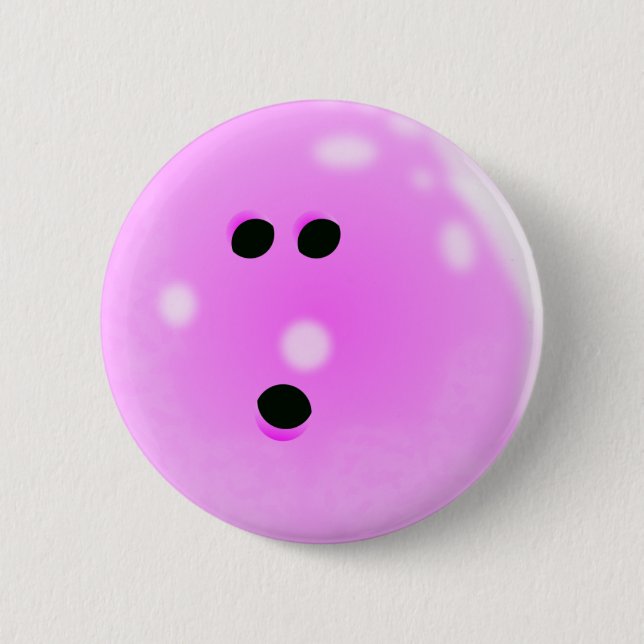 Bowling Ball (Pink) Button (Front)