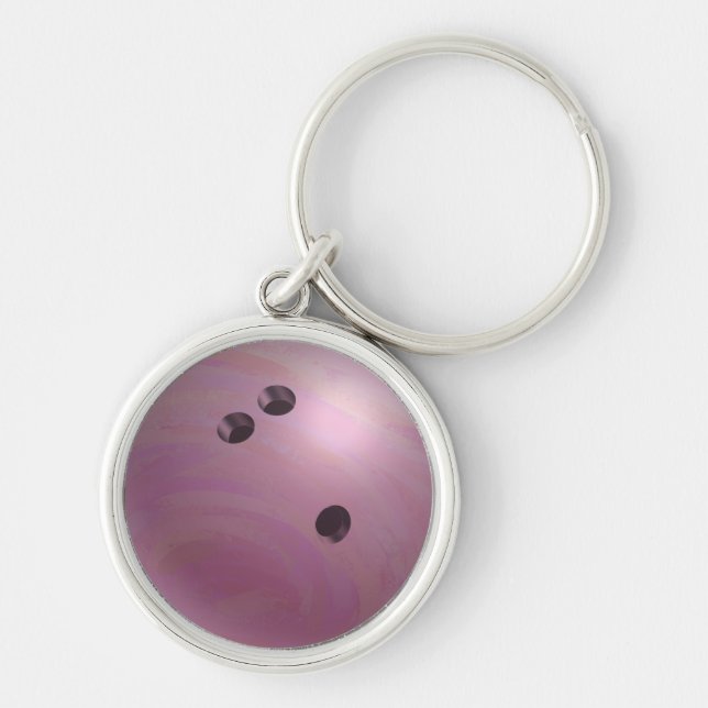 Bowling Ball Pink Key Ring (Front)